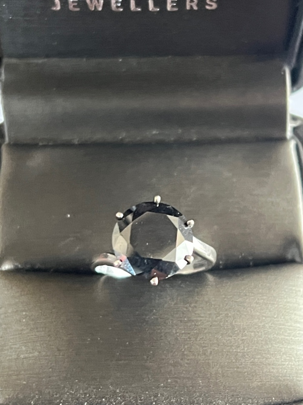Sterling Silver Black Diamond Ring - Black - Picture 2 of 5
